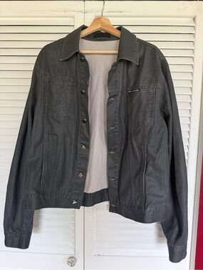 Versace Men's Charcoal Gray Denim Jacket - Button-Up Trucker
